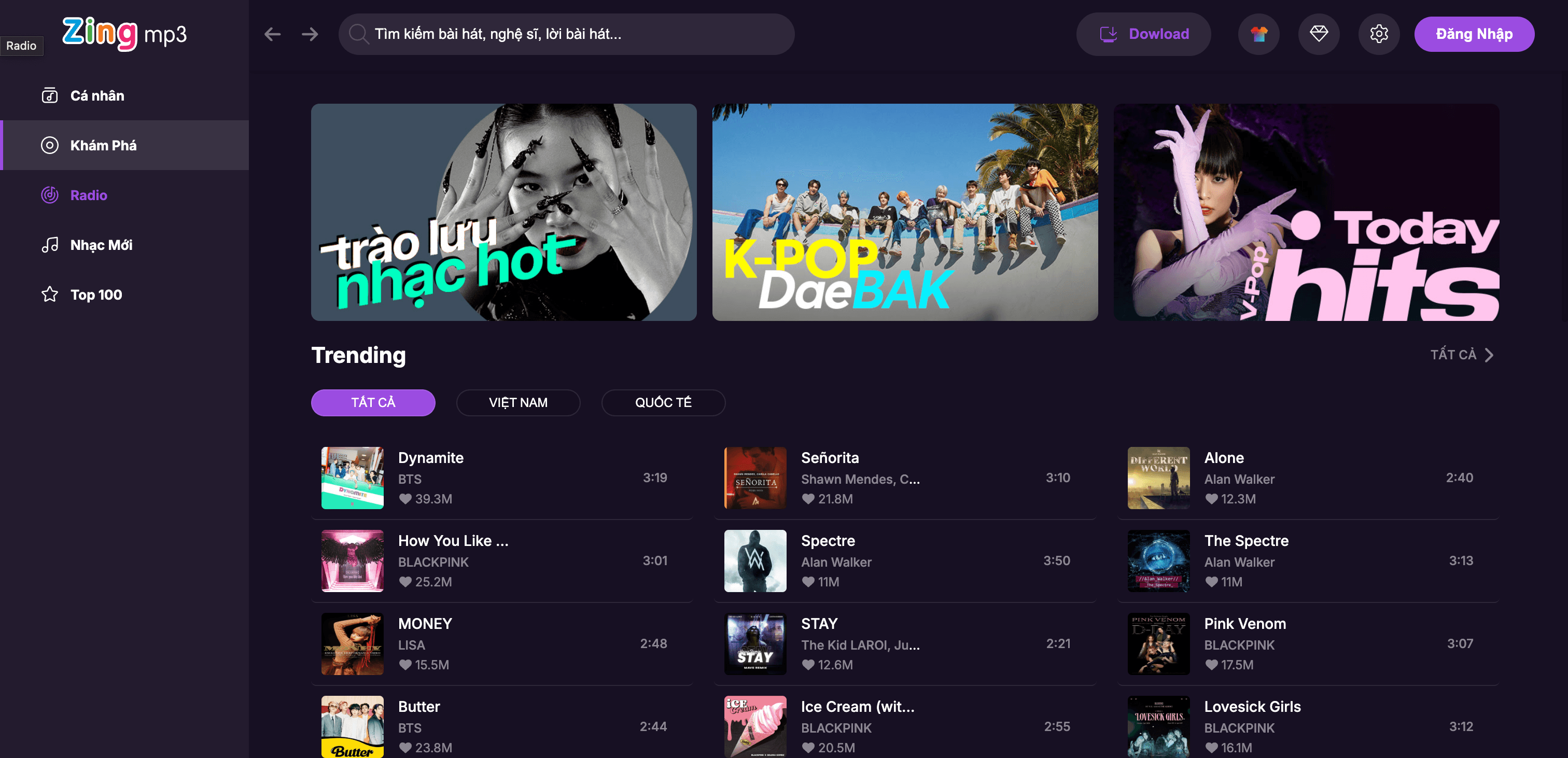 PROJECT: ZING MP3 CLONE project preview